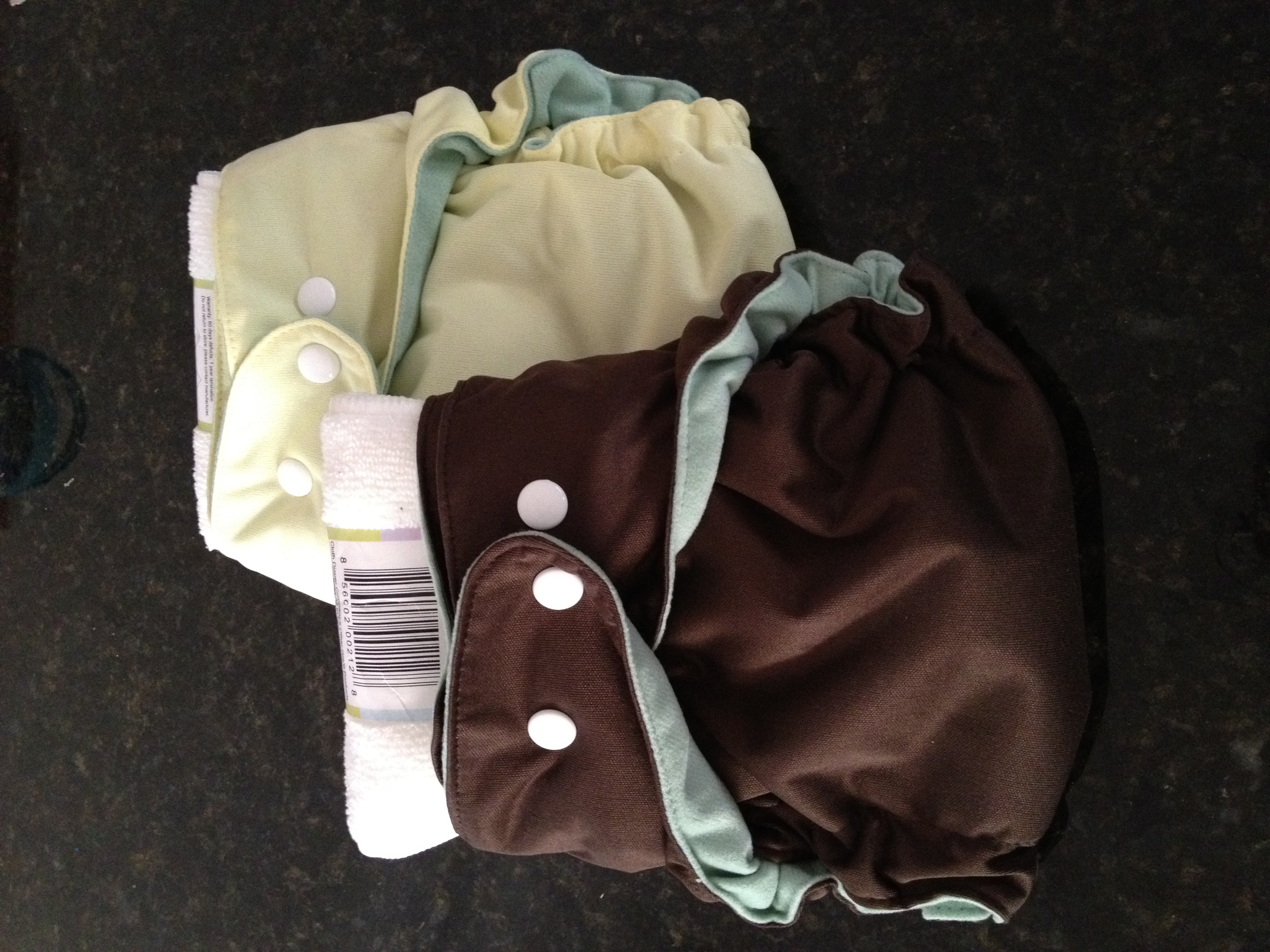 Two Rocky Mountain Diapers donated from Tara Pitcher with Elemeno-Pee